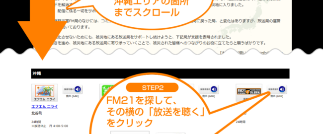 ネット経由でＦＭ２１を視聴する方法 - PC編