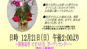 ビオスの丘 お正月寄せ植え教室