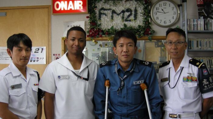 ＳＤＦアワーの収録に海上自衛隊のみなさん♪